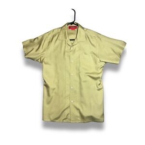 Shanghai Tang 100% Silk Short Sleeve Button Up Shirt Men's Small Y2K Luxury